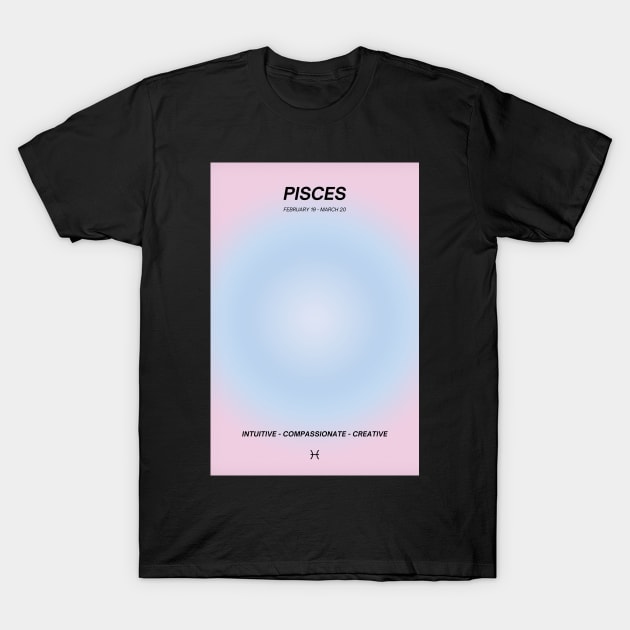 Pisces Zodiac Sign Astrology T-Shirt by mystikwhale